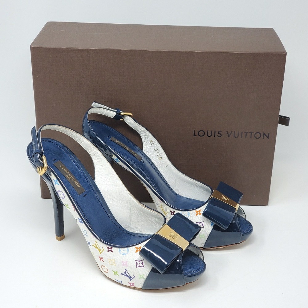 💯 Auth Louis Vuitton Multicolor High Heel Shoes - Picture 2 of 8